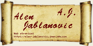 Alen Jablanović vizit kartica